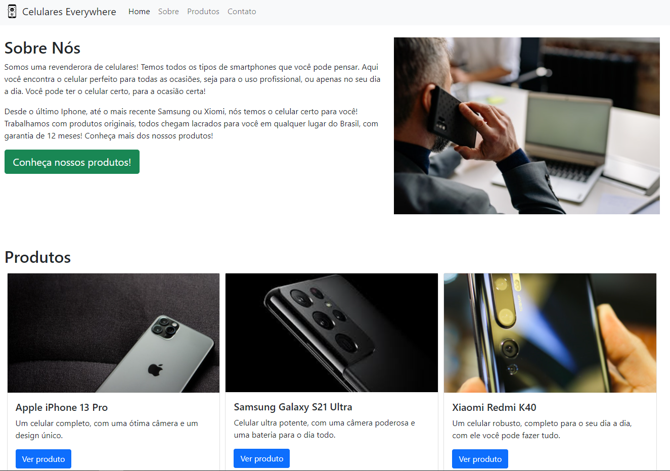 Print do projeto Bootstrap